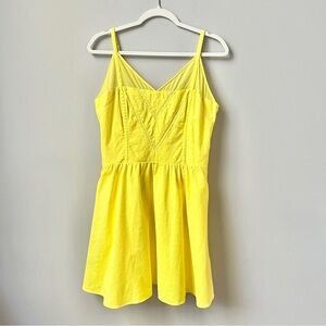 Jessica Simpson Dress Women's 12 Sunny Yellow Classic Preppy Coastal Feminine‎